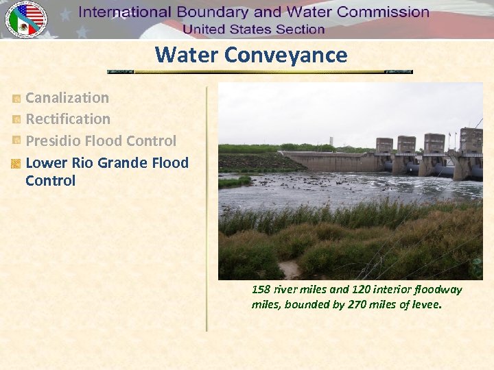 Water Conveyance Canalization Rectification Presidio Flood Control Lower Rio Grande Flood Control 158 river