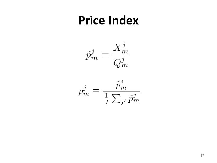 Price Index 17 