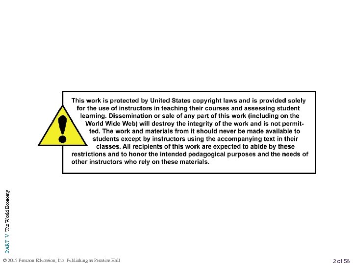 PART V The World Economy © 2012 Pearson Education, Inc. Publishing as Prentice Hall