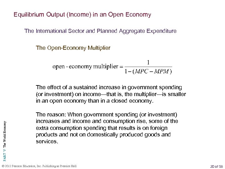 Equilibrium Output (Income) in an Open Economy The International Sector and Planned Aggregate Expenditure