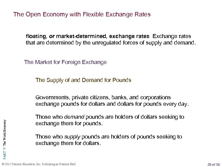 The Open Economy with Flexible Exchange Rates floating, or market-determined, exchange rates Exchange rates