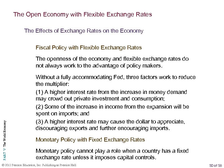 The Open Economy with Flexible Exchange Rates The Effects of Exchange Rates on the
