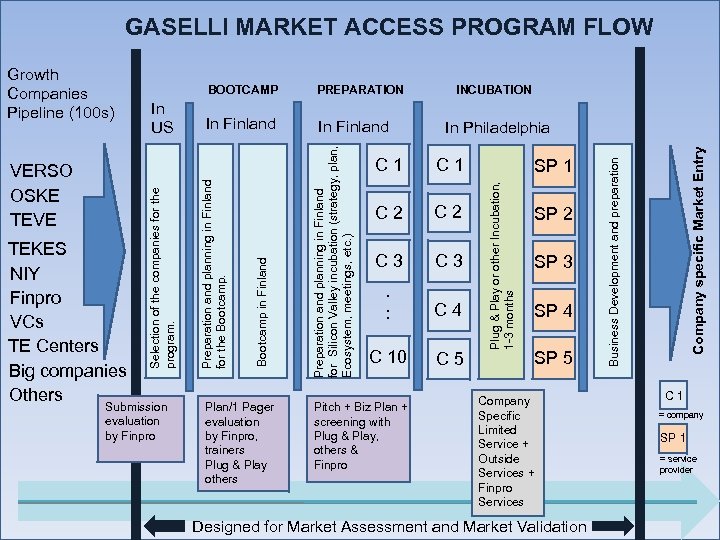 GASELLI MARKET ACCESS PROGRAM FLOW Submission evaluation by Finpro Plan/1 Pager evaluation by Finpro,