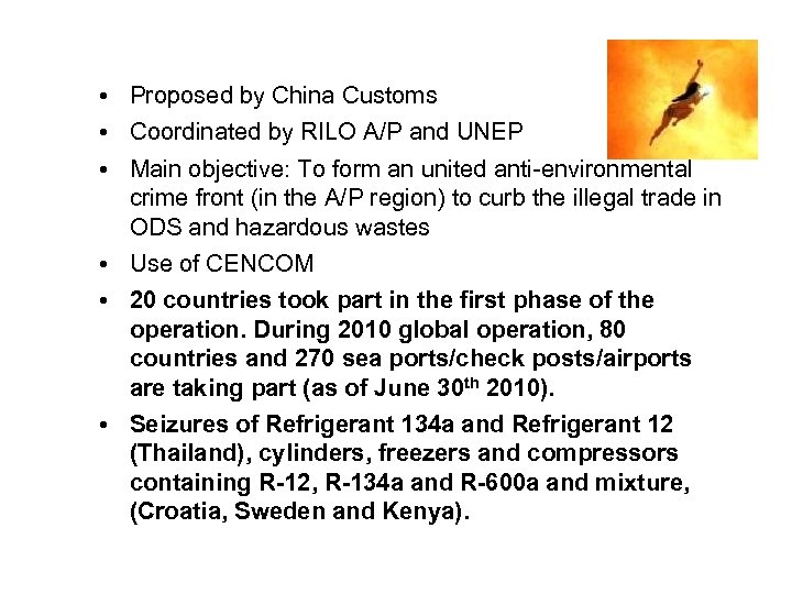  • Proposed by China Customs • Coordinated by RILO A/P and UNEP •