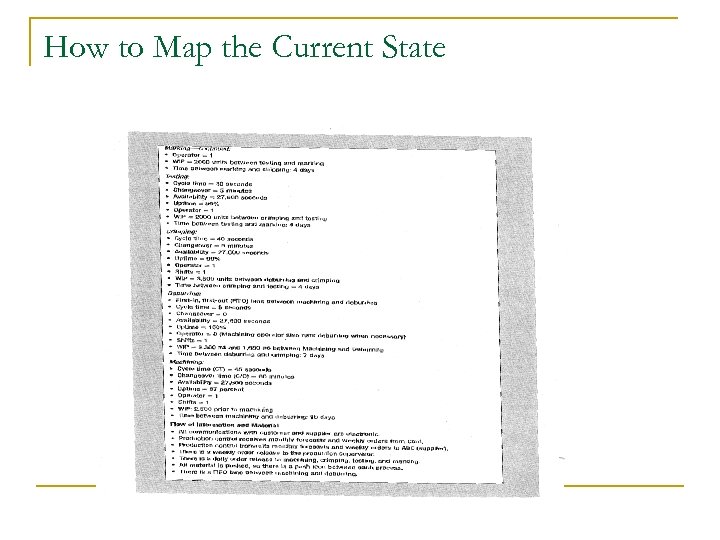 How to Map the Current State 