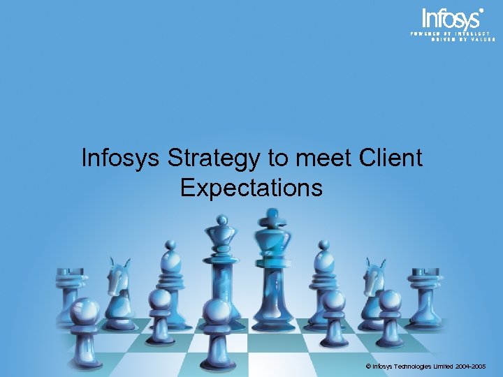 Infosys Strategy to meet Client Expectations © Infosys Technologies Limited 2004 -2005 