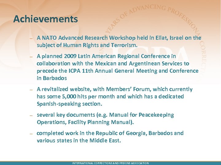Achievements – A NATO Advanced Research Workshop held in Eilat, Israel on the subject