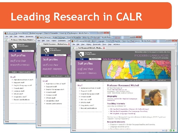 Leading Research in CALR 