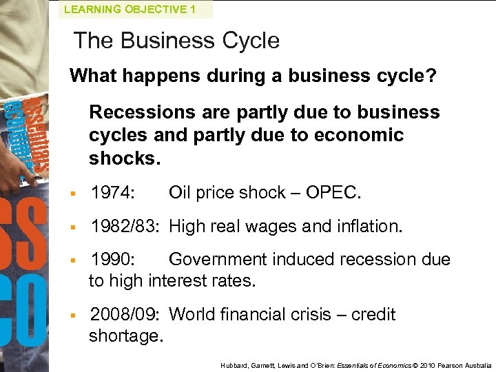 LEARNING OBJECTIVE 1 The Business Cycle What happens during a business cycle? Recessions are