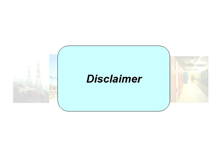 Disclaimer 