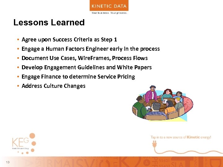 Lessons Learned • Agree upon Success Criteria as Step 1 • Engage a Human