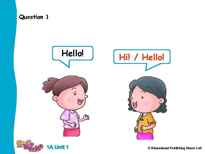 Question 1 Hello! 1 A Unit 1 Hi! / Hello! © Educational Publishing House