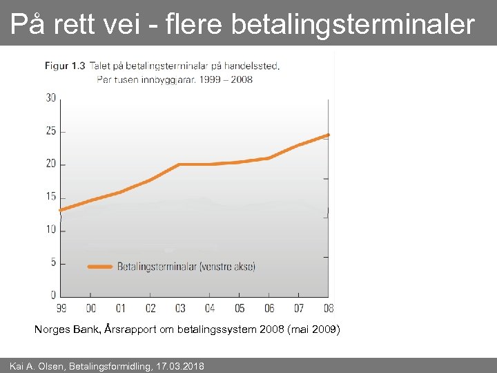 På rett vei - flere betalingsterminaler Norges Bank, Årsrapport om betalingssystem 2008 (mai 2009)