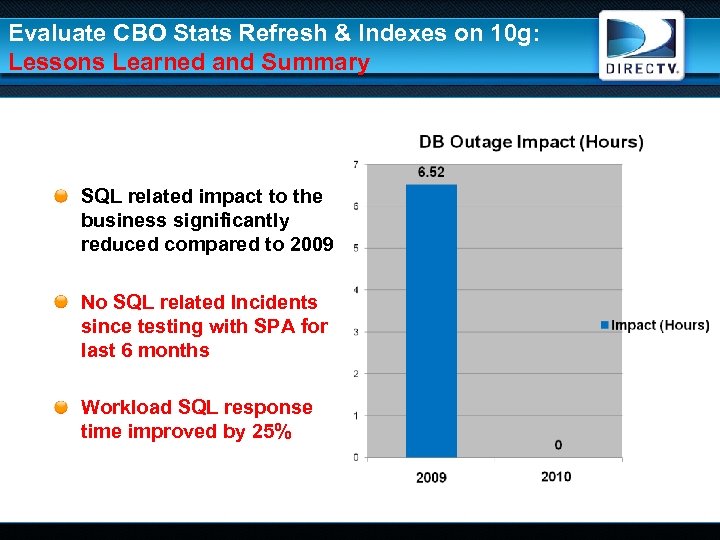 Evaluate CBO Stats Refresh & Indexes on 10 g: Lessons Learned and Summary SQL