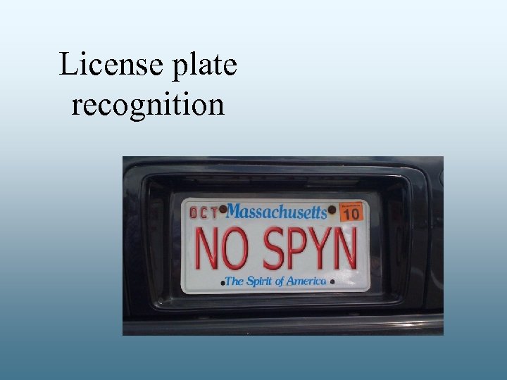 License plate recognition 