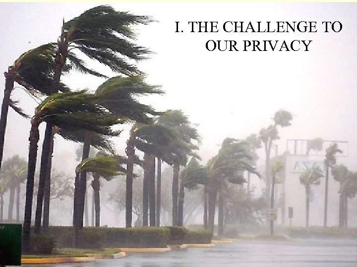 I. THE CHALLENGE TO OUR PRIVACY 