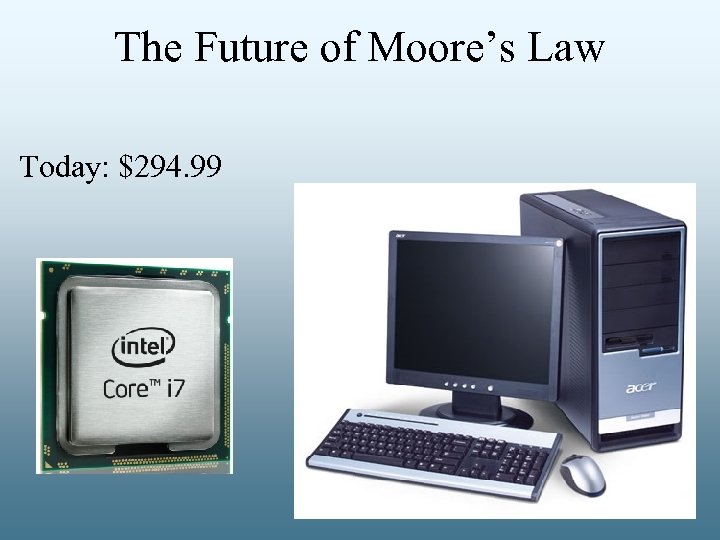 The Future of Moore’s Law Today: $294. 99 
