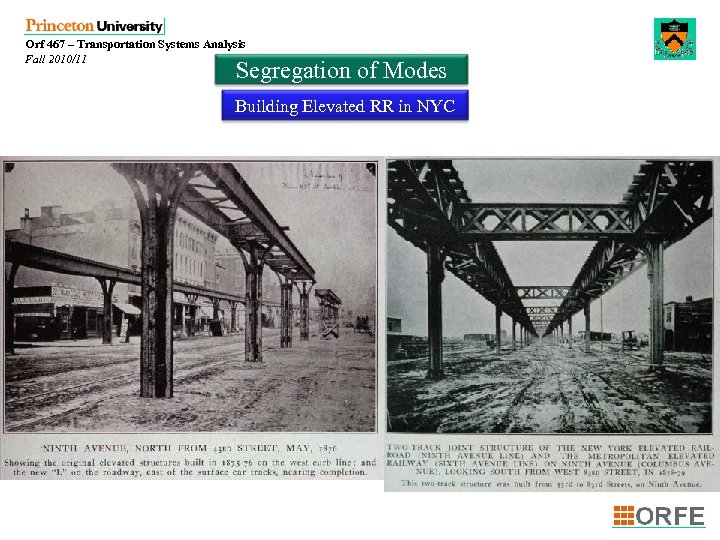 Orf 467 – Transportation Systems Analysis Fall 2010/11 Segregation of Modes Building Elevated RR
