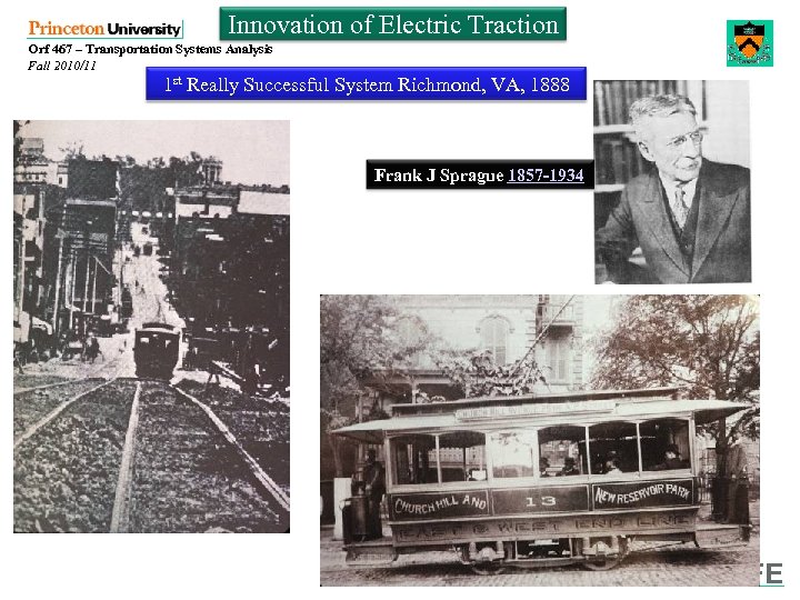Innovation of Electric Traction Orf 467 – Transportation Systems Analysis Fall 2010/11 1 st