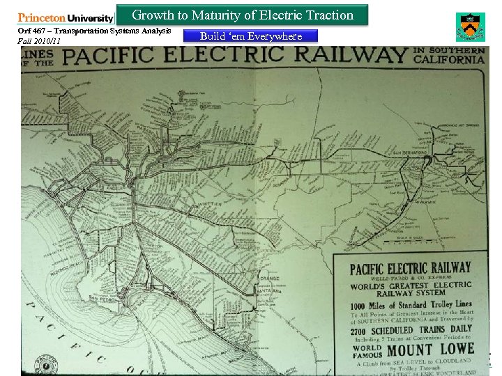 Growth to Maturity of Electric Traction Orf 467 – Transportation Systems Analysis Fall 2010/11