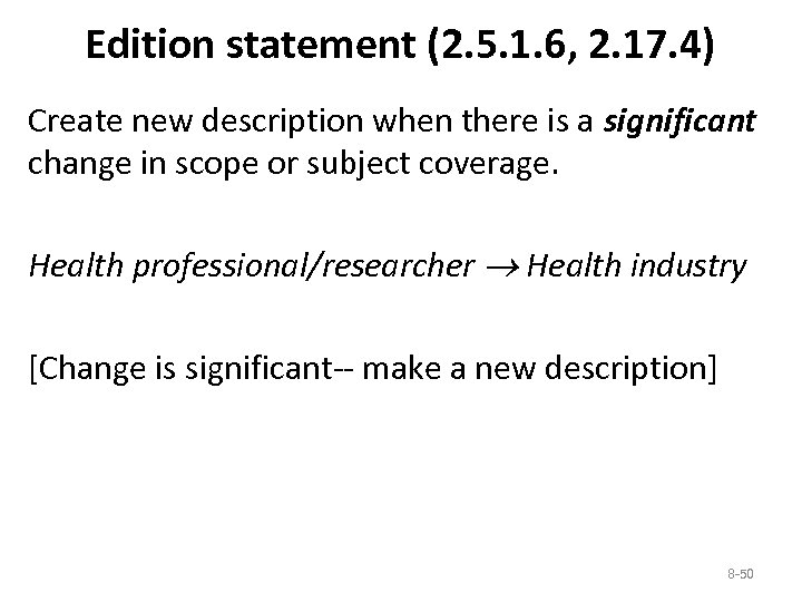 Edition statement (2. 5. 1. 6, 2. 17. 4) Create new description when there