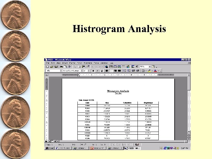 Histrogram Analysis 