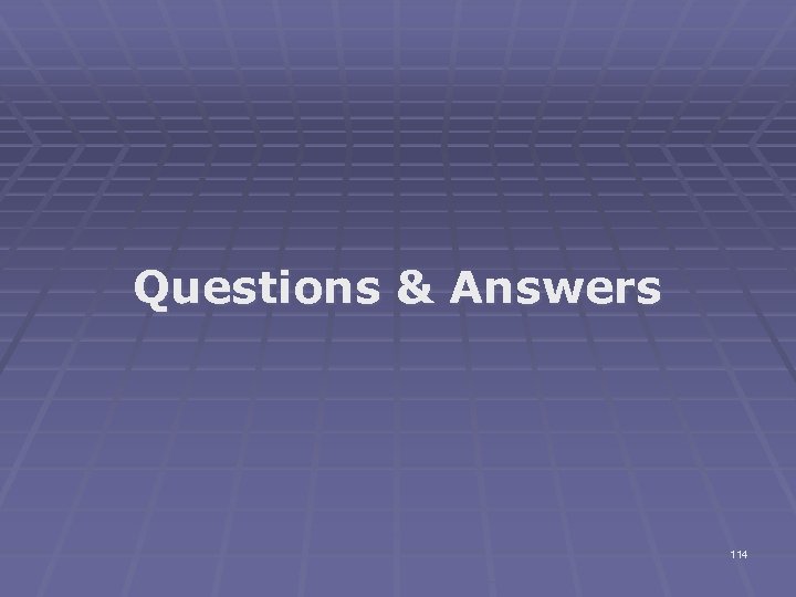 Questions & Answers 114 