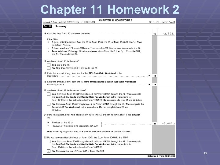 Chapter 11 Homework 2 16 