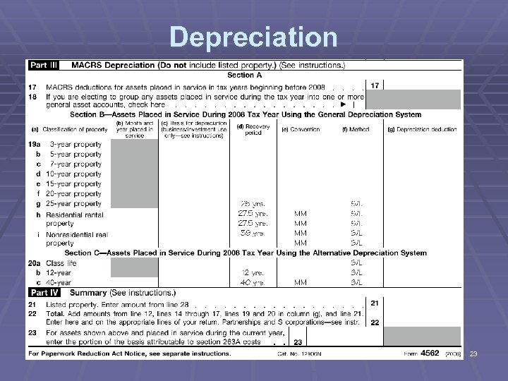 Depreciation 23 