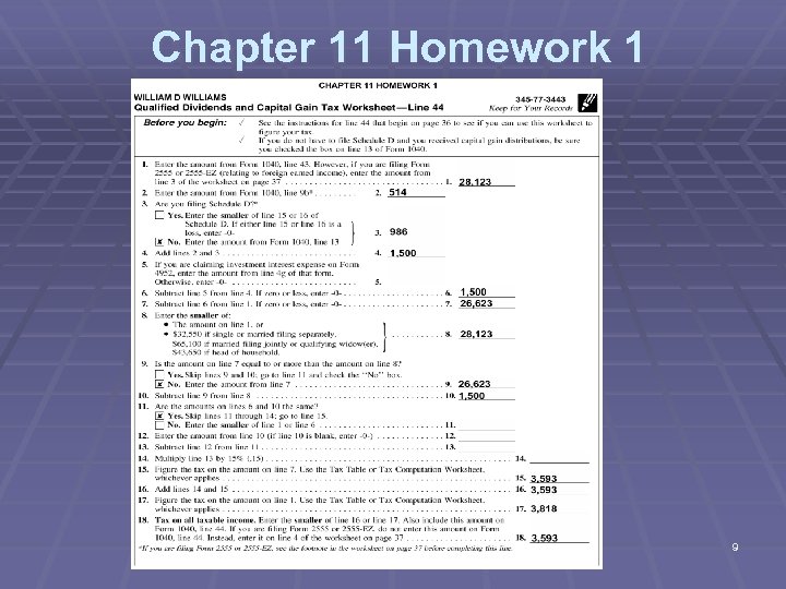 Chapter 11 Homework 1 9 
