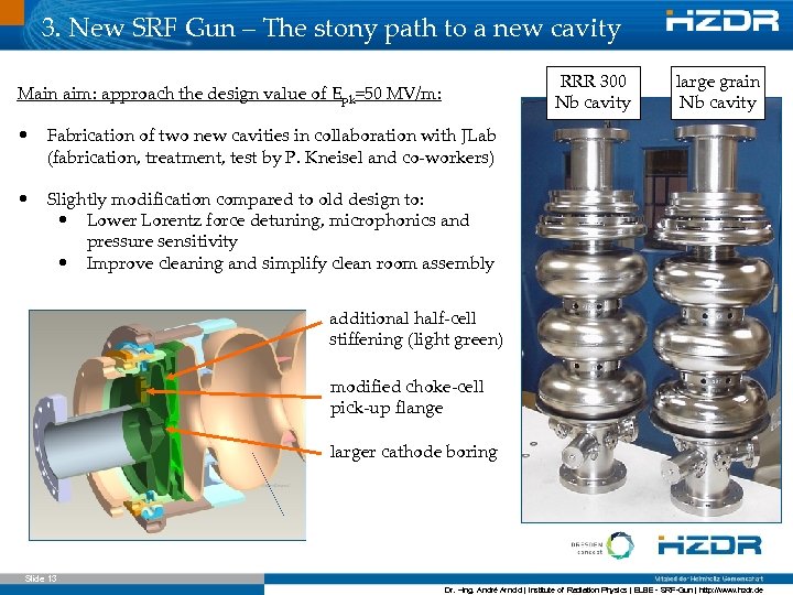 3. New SRF Gun – The stony path to a new cavity RRR 300