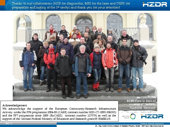 Thanks to our collaborators (HZB for diagnostics, MBI for the laser and DESY for