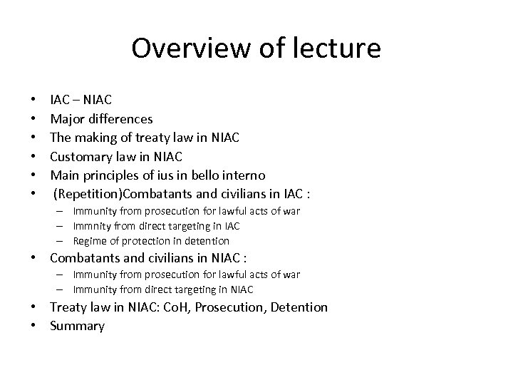 Overview of lecture • • • IAC – NIAC Major differences The making of