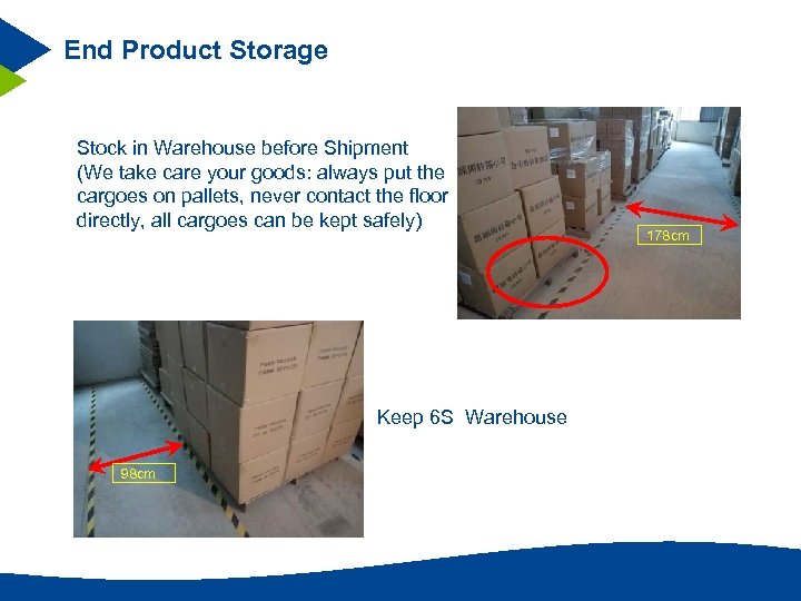 End Product Storage Stock in Warehouse before Shipment (We take care your goods: always