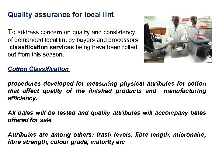 Quality assurance for local lint To address concern on quality and consistency of demanded