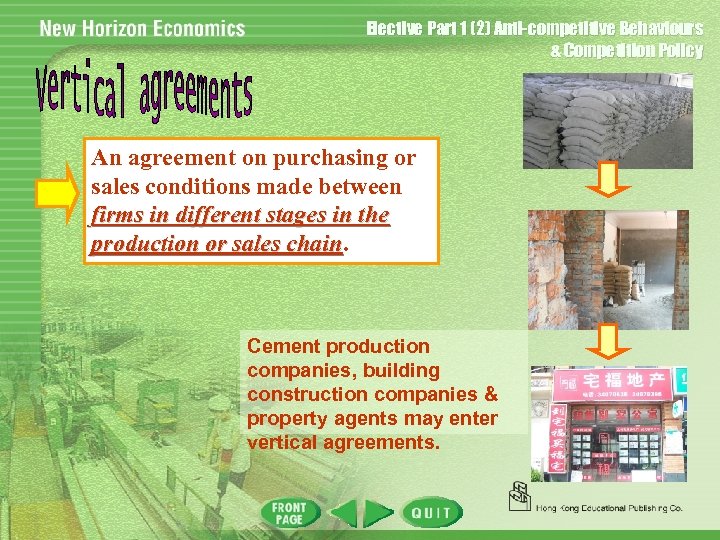 Elective Part 1 (2) Anti-competitive Behaviours & Competition Policy An agreement on purchasing or