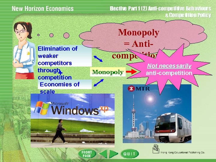 Elective Part 1 (2) Anti-competitive Behaviours & Competition Policy Elimination of weaker competitors through