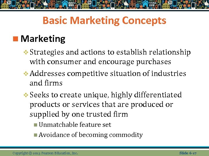 Basic Marketing Concepts n Marketing v Strategies and actions to establish relationship with consumer