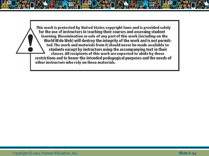 Copyright © 2013 Pearson Education, Inc. Slide 6 -54 