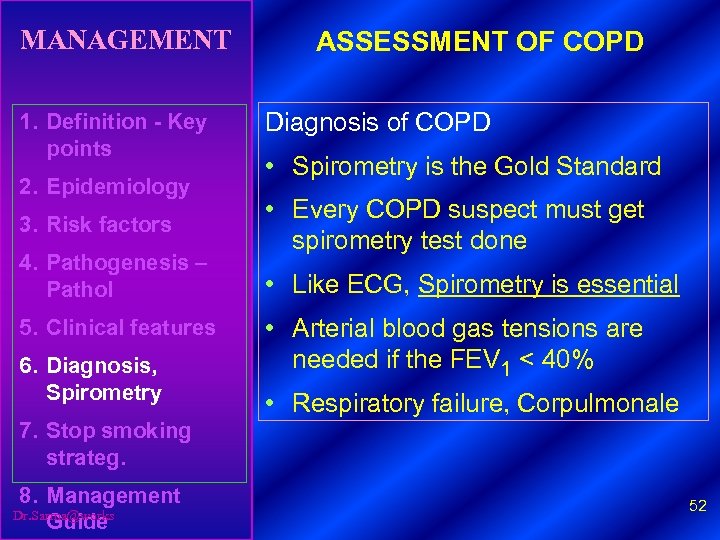 MANAGEMENT 1. Definition - Key points 2. Epidemiology 3. Risk factors 4. Pathogenesis –
