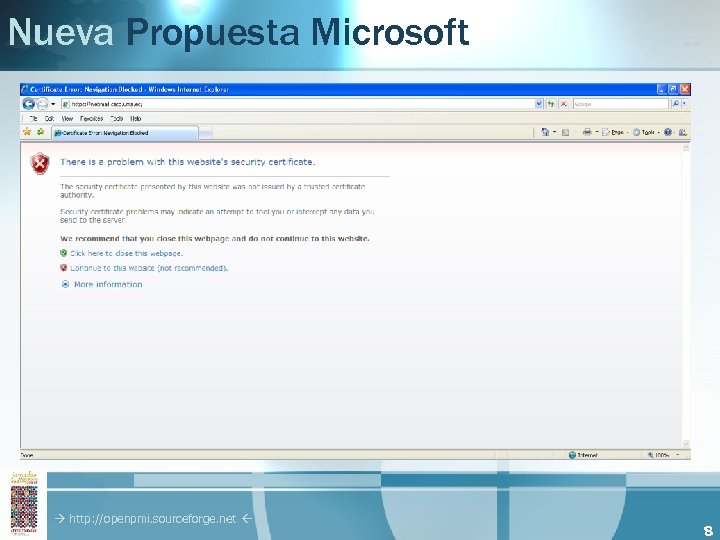 Nueva Propuesta Microsoft http: //openpmi. sourceforge. net 8 
