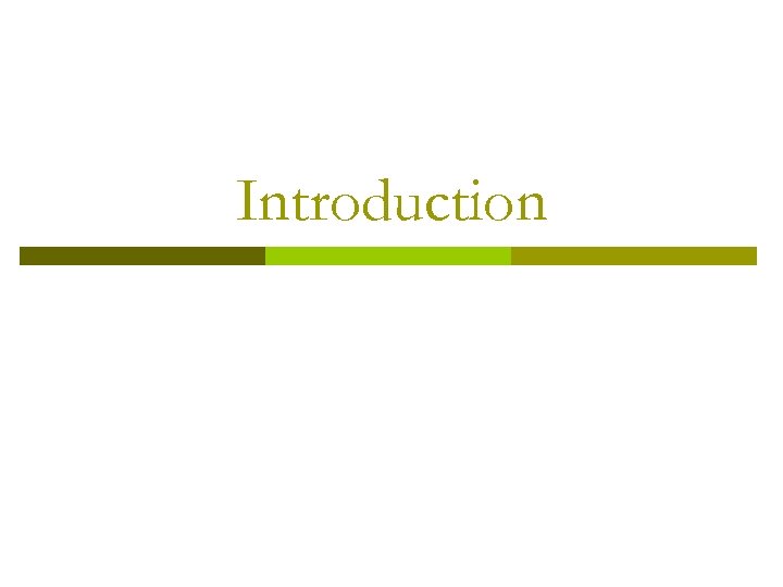 Introduction 