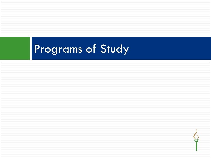 Programs of Study 