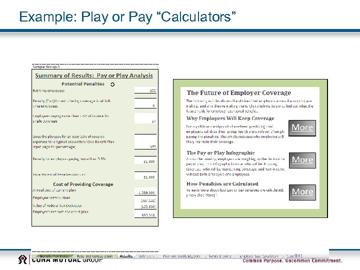 Example: Play or Pay “Calculators” 