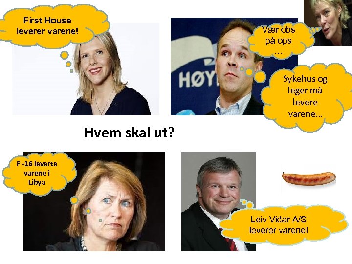 First House leverer varene! Vær obs på ops … Sykehus og leger må levere