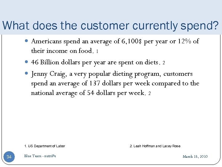 What does the customer currently spend? Americans spend an average of 6, 100$ per