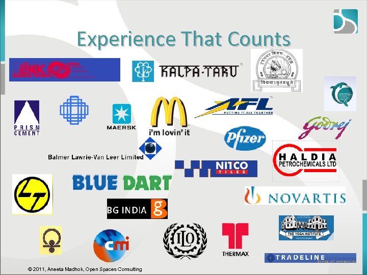 Experience That Counts © 2011, Aneeta Madhok, Open Spaces Consulting 