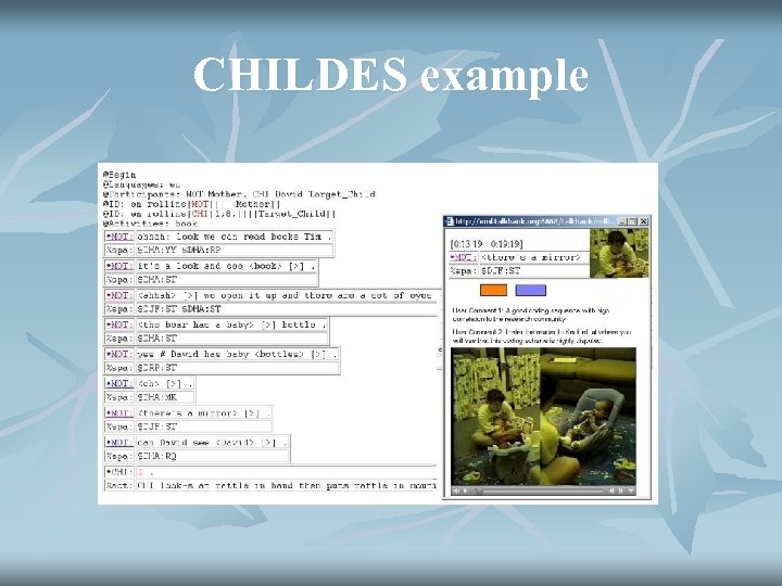 CHILDES example 