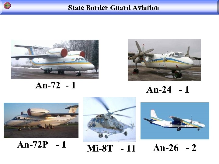State Border Guard Aviation Аn-72 - 1 Аn-72 P - 1 Аn-24 - 1