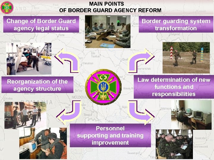 MAIN POINTS OF BORDER GUARD AGENCY REFORM Change of Border Guard agency legal status